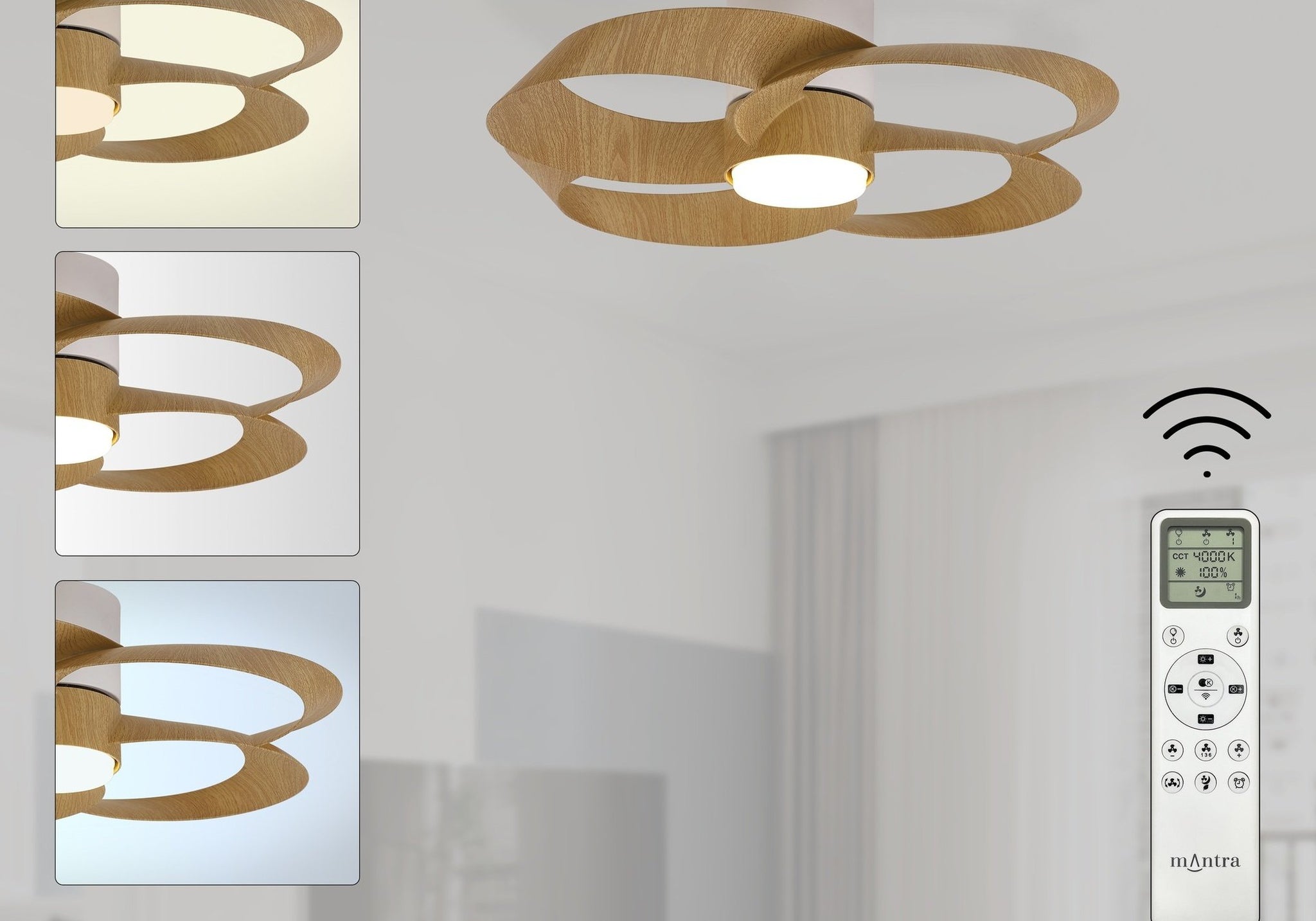 LAMPA WENTYLATOR SUFITOWY ROSE OD MANTRA 8707