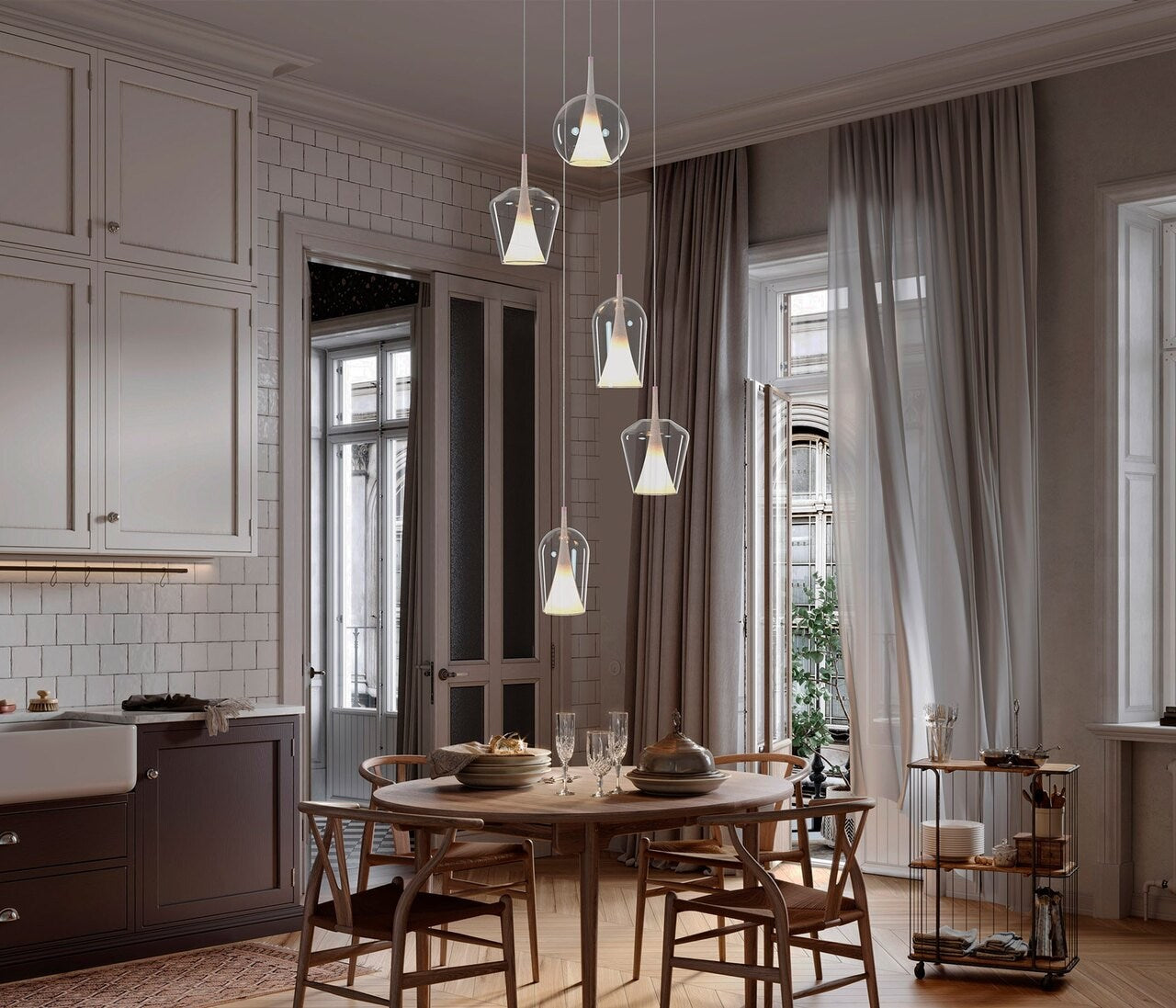 LAMPA WISZĄCA ELSA 8250 SZARY od MANTRA