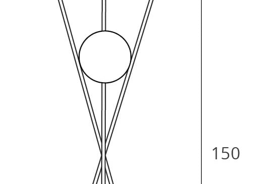 LAMPA PODŁOGOWA XENA MOSIĘŻNY OD MAXLIGHT F0055