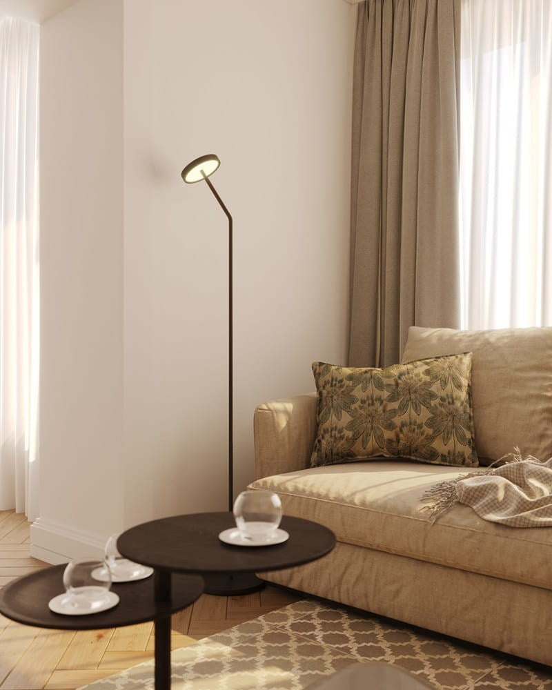 LAMPA PODŁOGOWA IBIZA CZARNY OD MAXLIGHT F0060