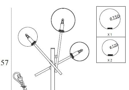 LAMPA  LOLLIPOP CZARNY OD MAXLIGHT T0043