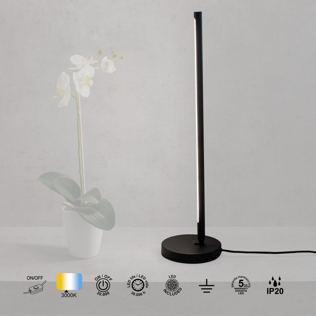 LAMPA STOŁOWA TORCH OD MANTRA 6738