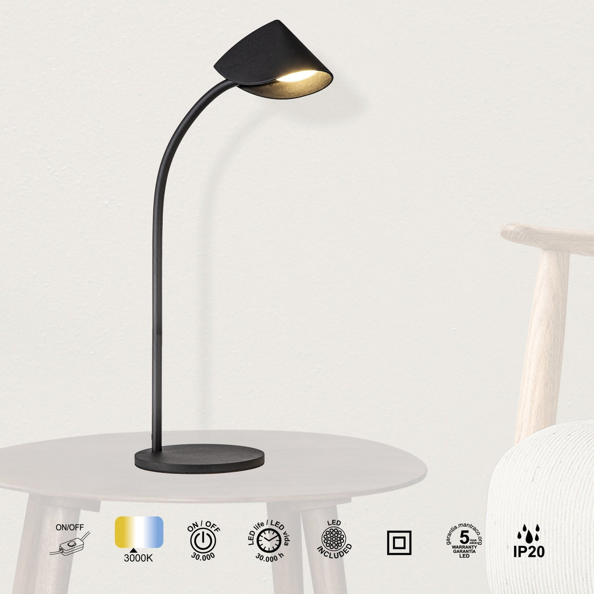 LAMPA STOŁOWA CAPUCCINA OD MANTRA 7587