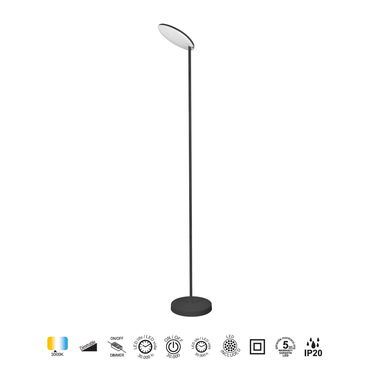 LAMPA PODŁOGOWA NASSAU OD MANTRA 8511