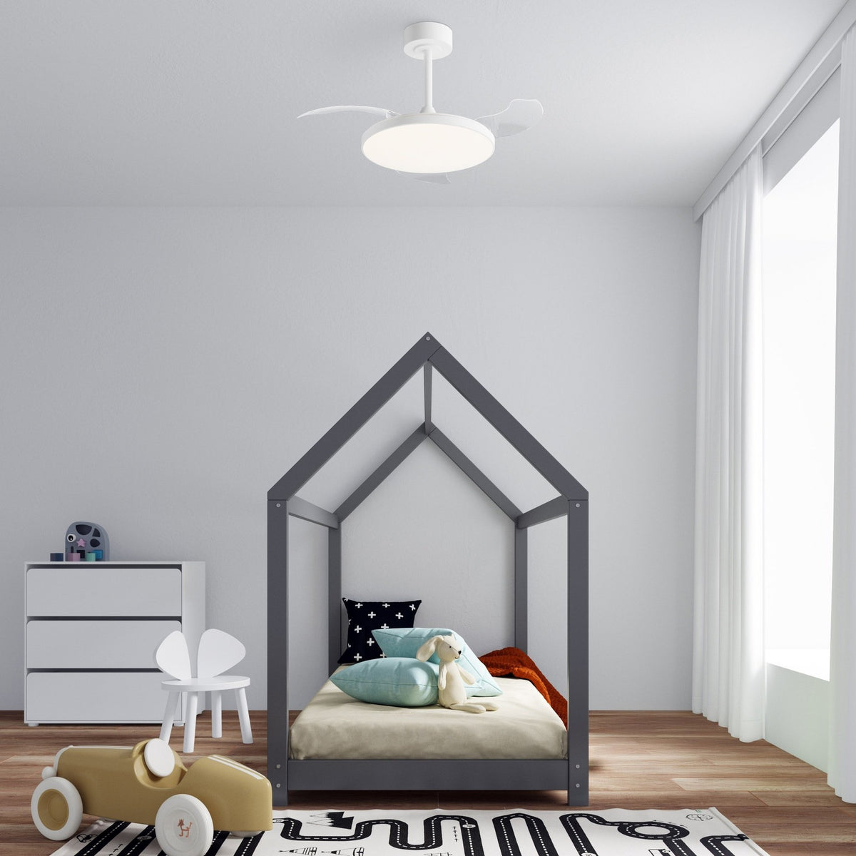 LAMPA WENTYLATOR SUFITOWY SLIM FAN MINI OD MANTRA 9008
