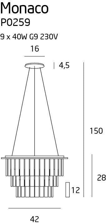 LAMPA  MONACO CHROM OD MAXLIGHT P0259