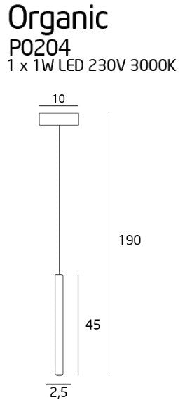 LAMPA  ORGANIC ZŁOTY OD MAXLIGHT P0204