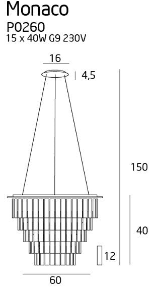 LAMPA  MONACO CHROM OD MAXLIGHT P0260