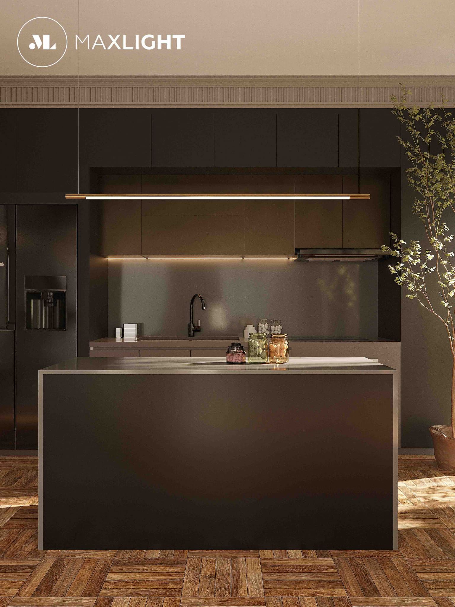 LAMPA  ORGANIC HO ZŁOTY OD MAXLIGHT P0360