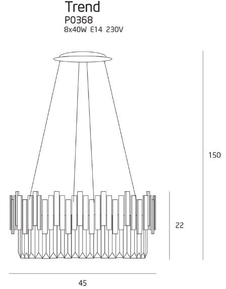 LAMPA  TREND ZŁOTY OD MAXLIGHT P0368