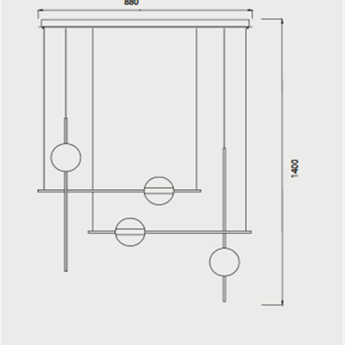 LAMPA WISZĄCA CUBA OD MANTRA 7160