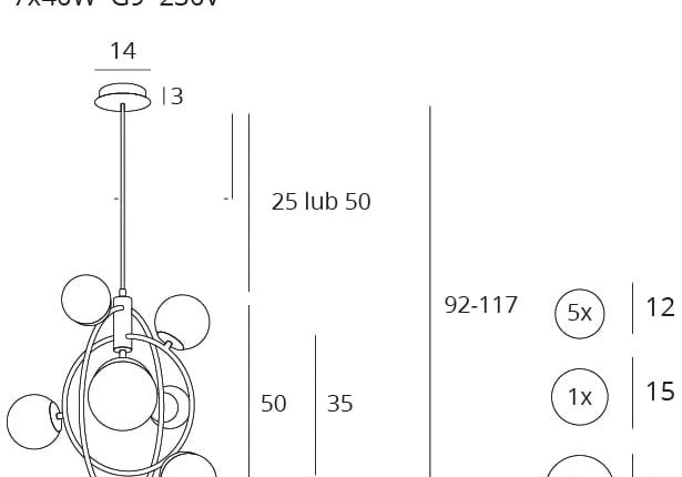 LAMPA  COSMOS ZŁOTY OD MAXLIGHT P0378