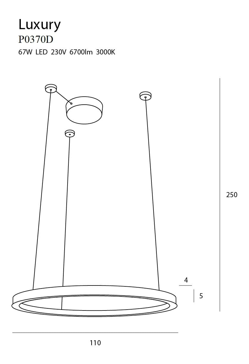 LAMPA  LUXURY ZŁOTY OD MAXLIGHT P0370D