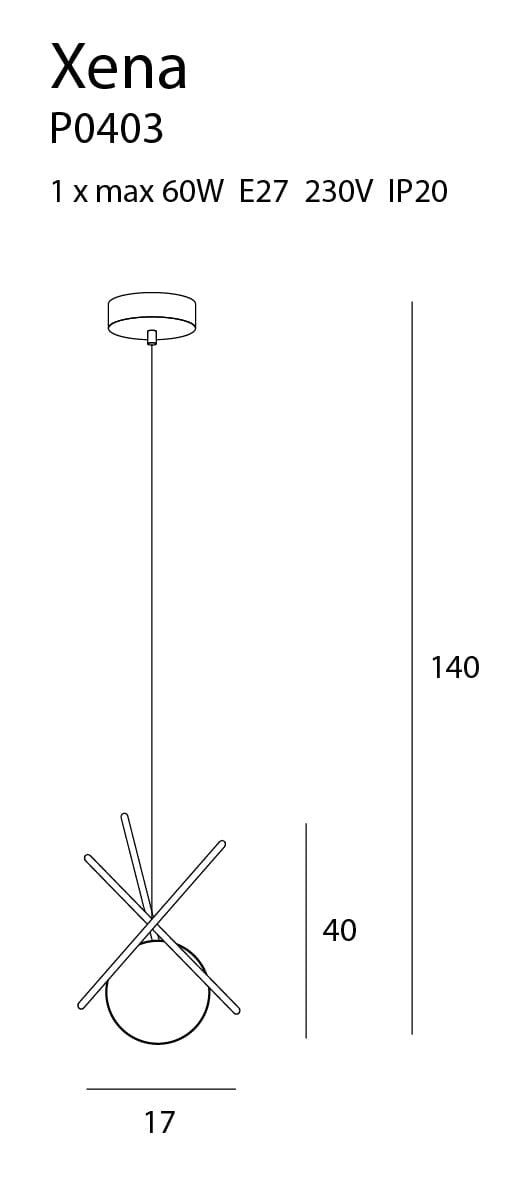 LAMPA  XENA MOSIĘŻNY OD MAXLIGHT P0403