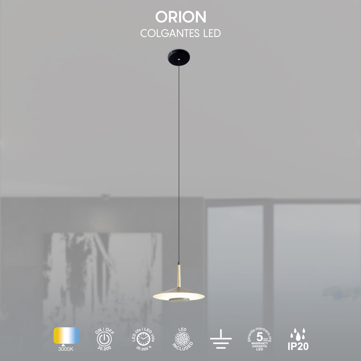 LAMPA WISZĄCA ORION OD MANTRA 7305