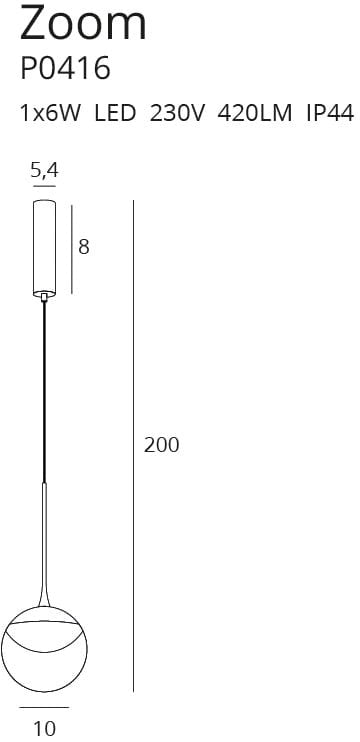 LAMPA  ZOOM CZARNY OD MAXLIGHT P0416