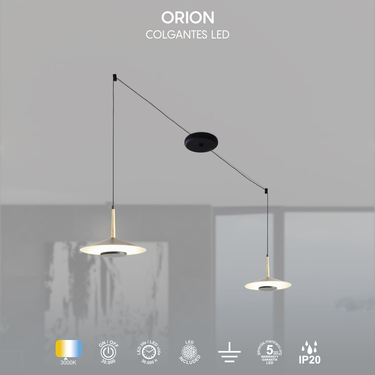 LAMPA WISZĄCA ORION OD MANTRA 7306