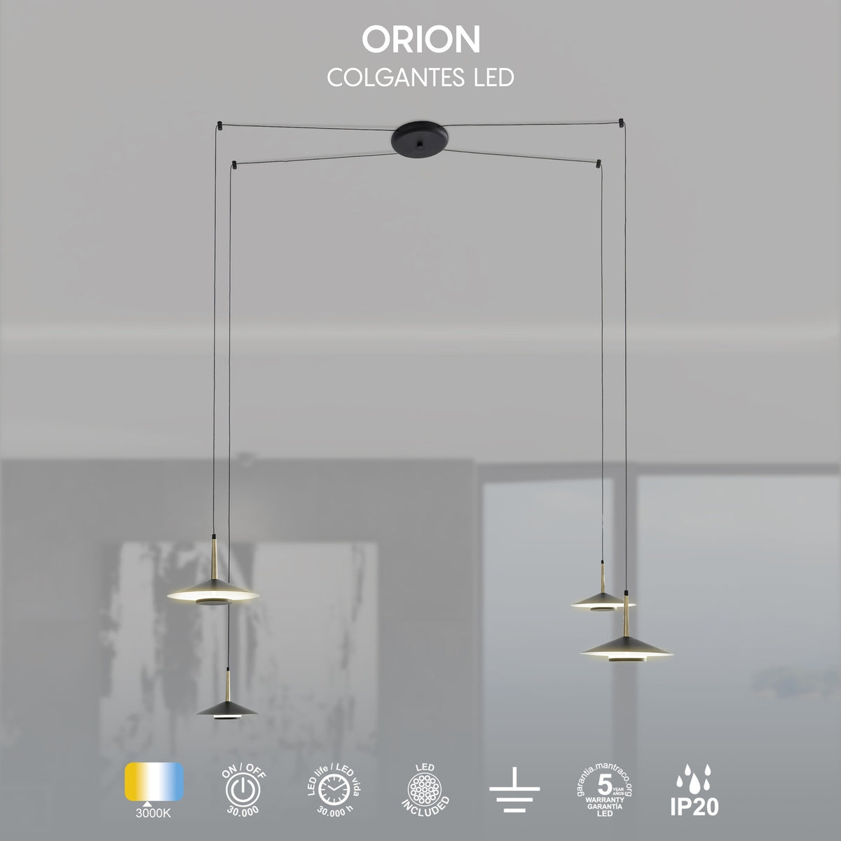 LAMPA WISZĄCA ORION OD MANTRA 7307