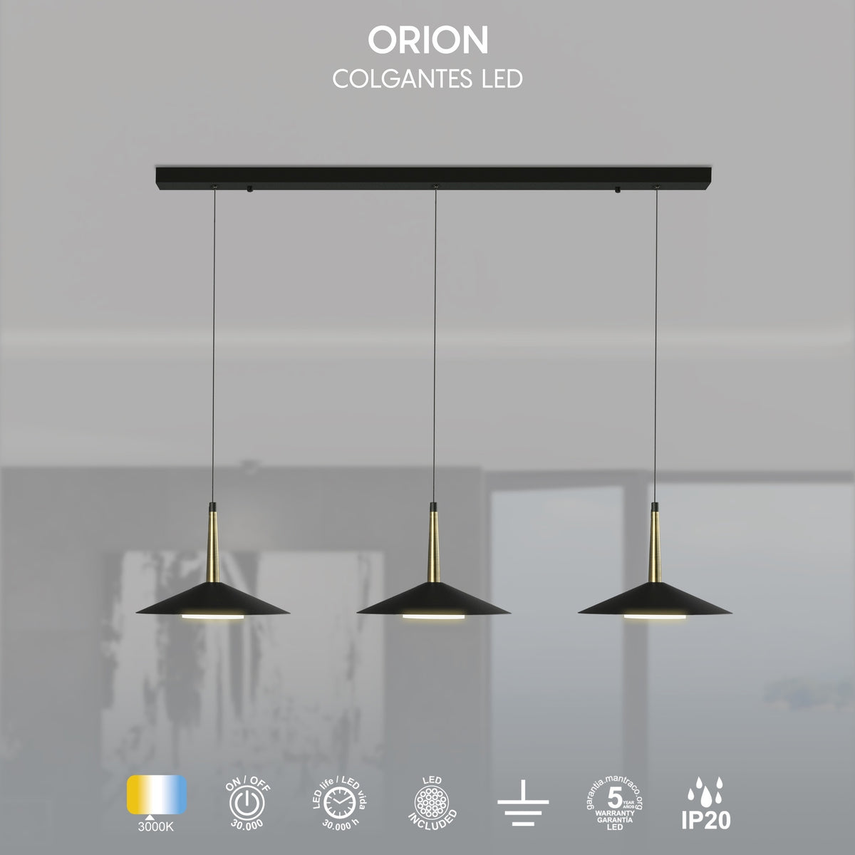 LAMPA WISZĄCA ORION OD MANTRA 7475