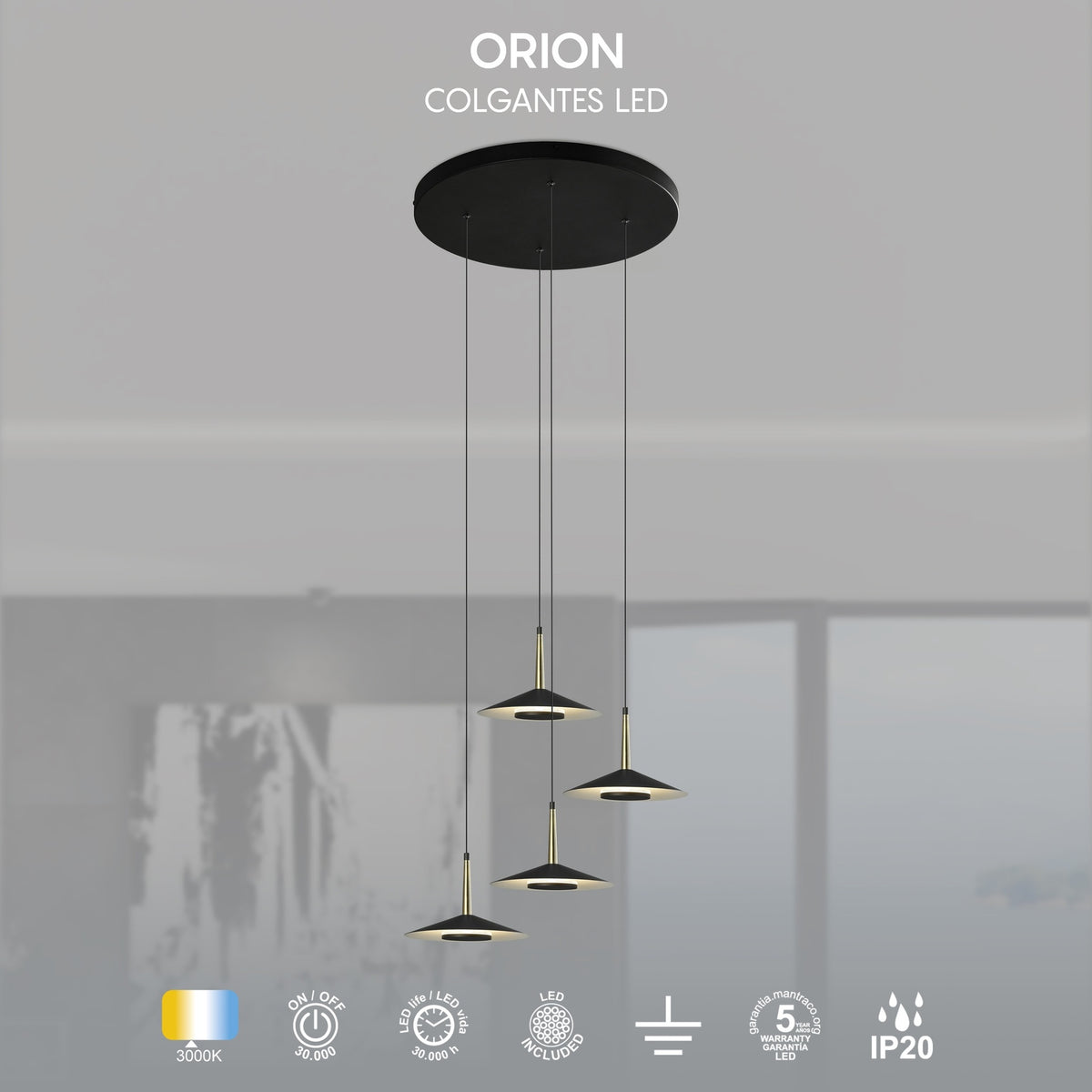 LAMPA WISZĄCA ORION OD MANTRA 7476