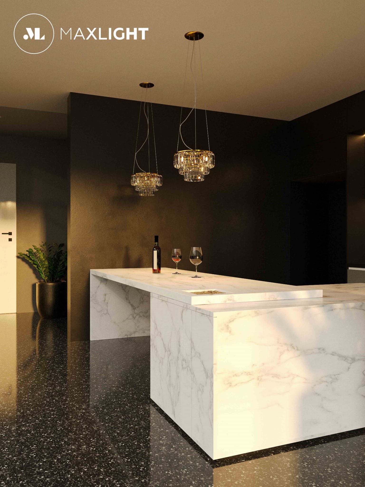 LAMPA  MONACO ZŁOTY OD MAXLIGHT P0423
