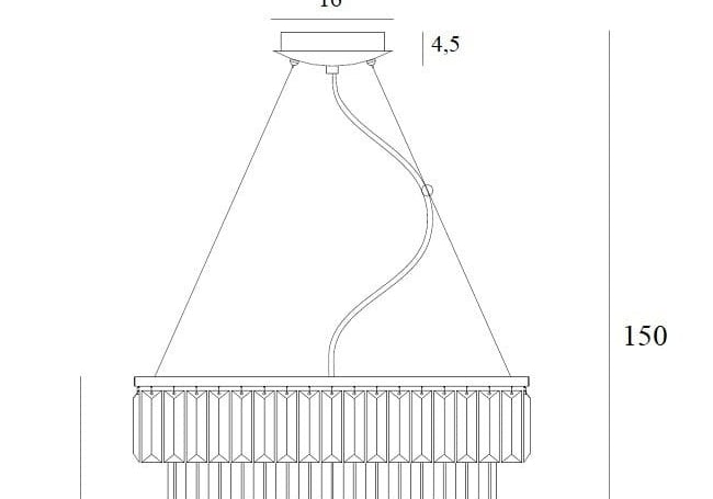 LAMPA  MONACO ZŁOTY OD MAXLIGHT P0424