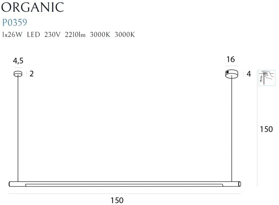 LAMPA  ORGANIC HO CHROM OD MAXLIGHT P0359D