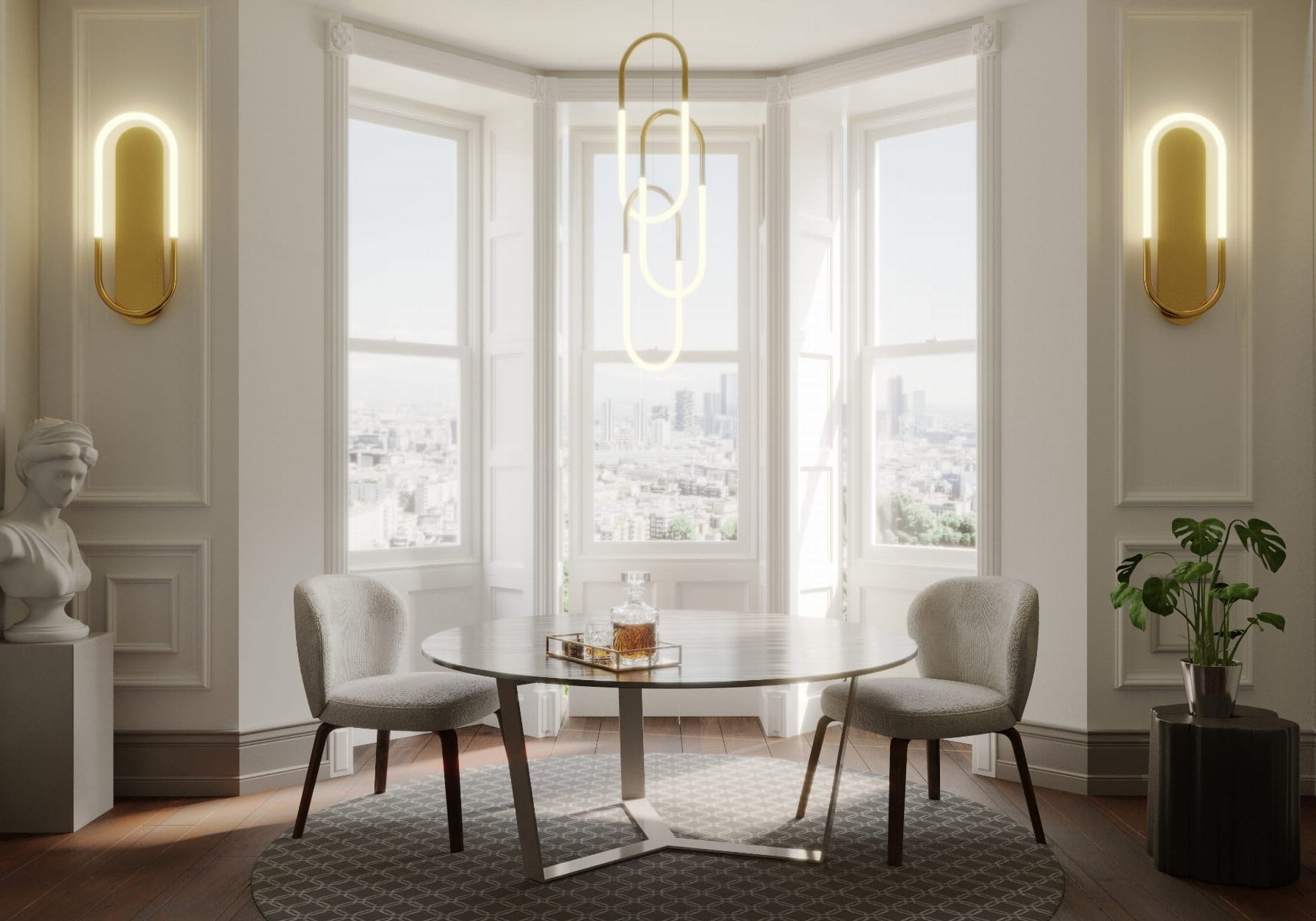 LAMPA KINKIET OLIVIA ZŁOTY OD MAXLIGHT W0290D