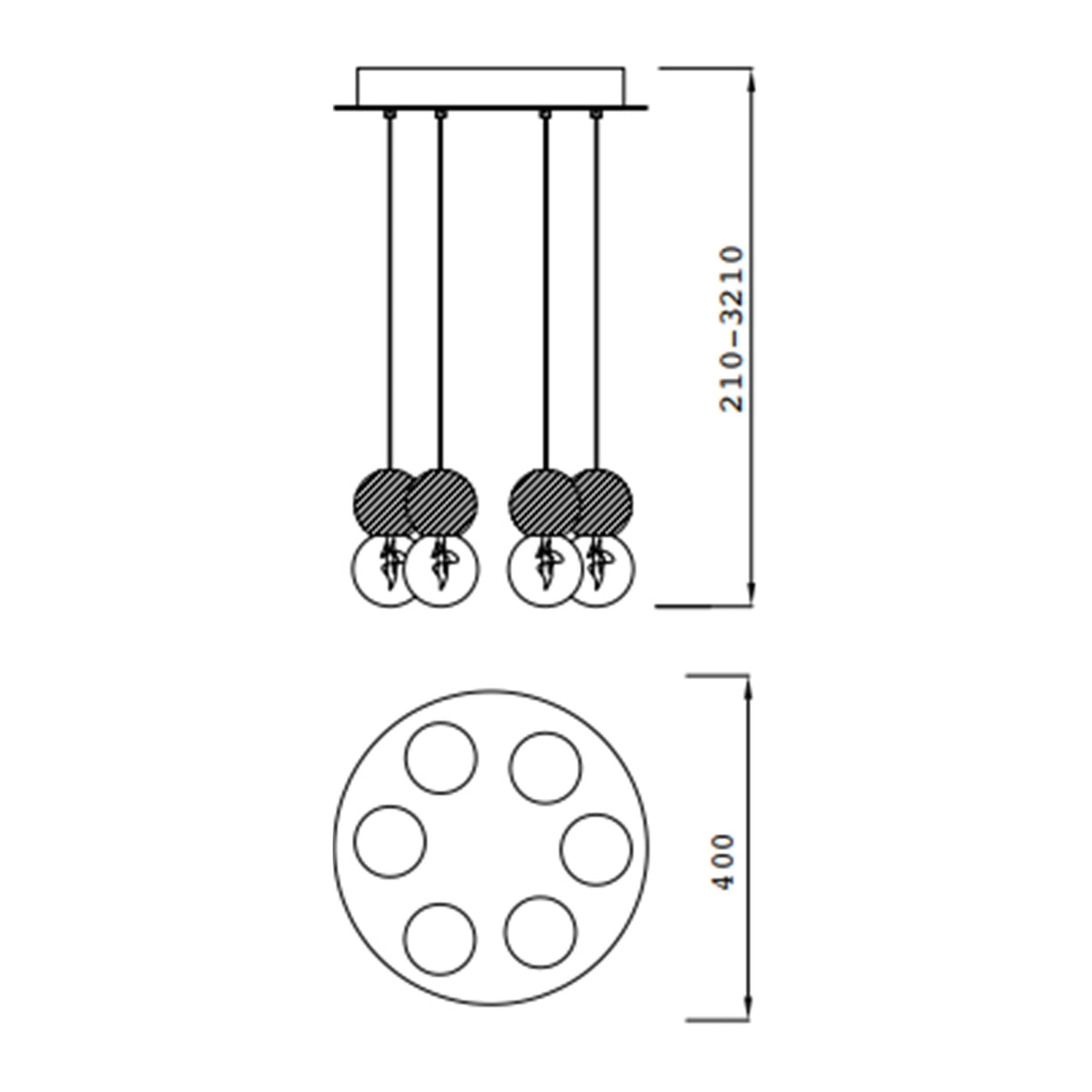 LAMPA WISZĄCA GALAXIA OD MANTRA 7622