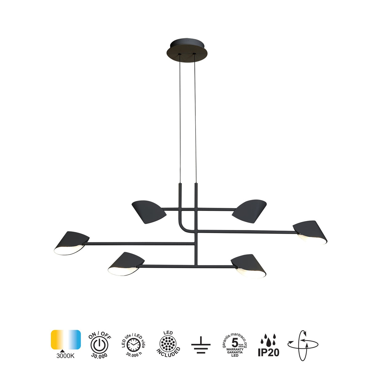 LAMPA WISZĄCA CAPUCCINA OD MANTRA 7579