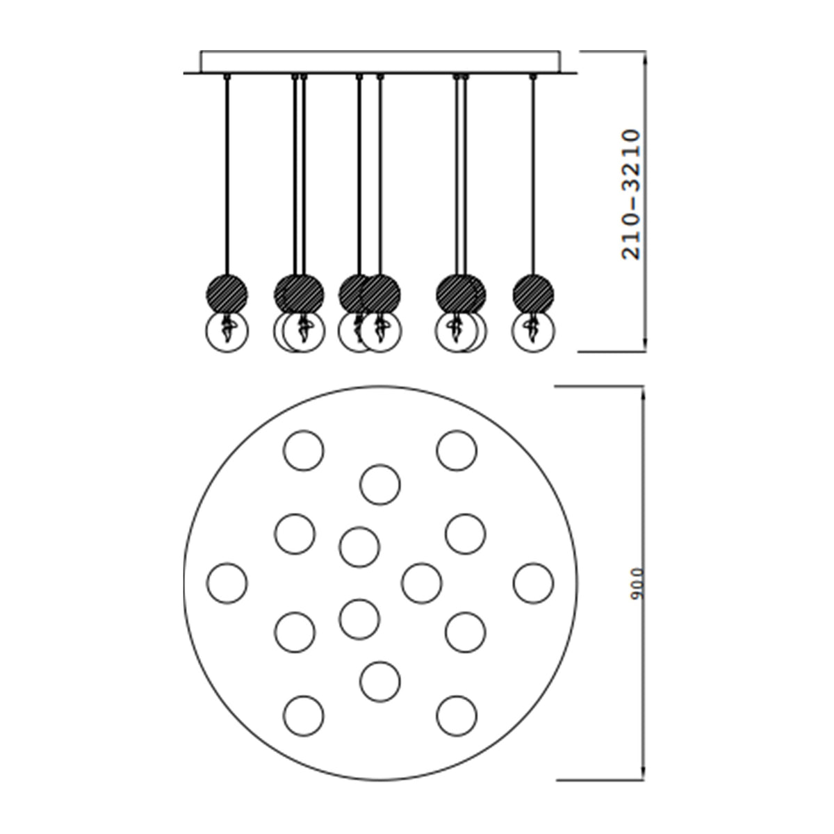 LAMPA WISZĄCA GALAXIA OD MANTRA 7620