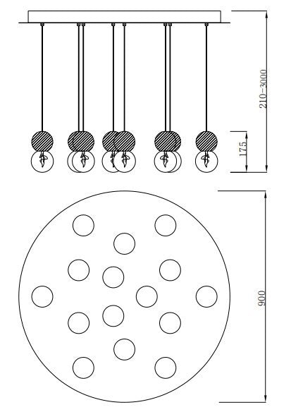 LAMPA WISZĄCA GALAXIA 7620 WIELOKOLOROWY od MANTRA