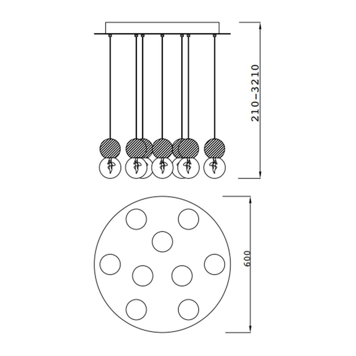 LAMPA WISZĄCA GALAXIA OD MANTRA 7621