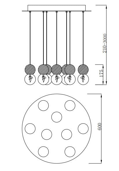 LAMPA WISZĄCA GALAXIA 7621 WIELOKOLOROWY od MANTRA