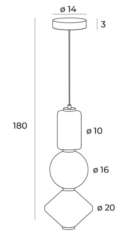 LAMPA  AKIKO CZARNY OD MAXLIGHT P0468