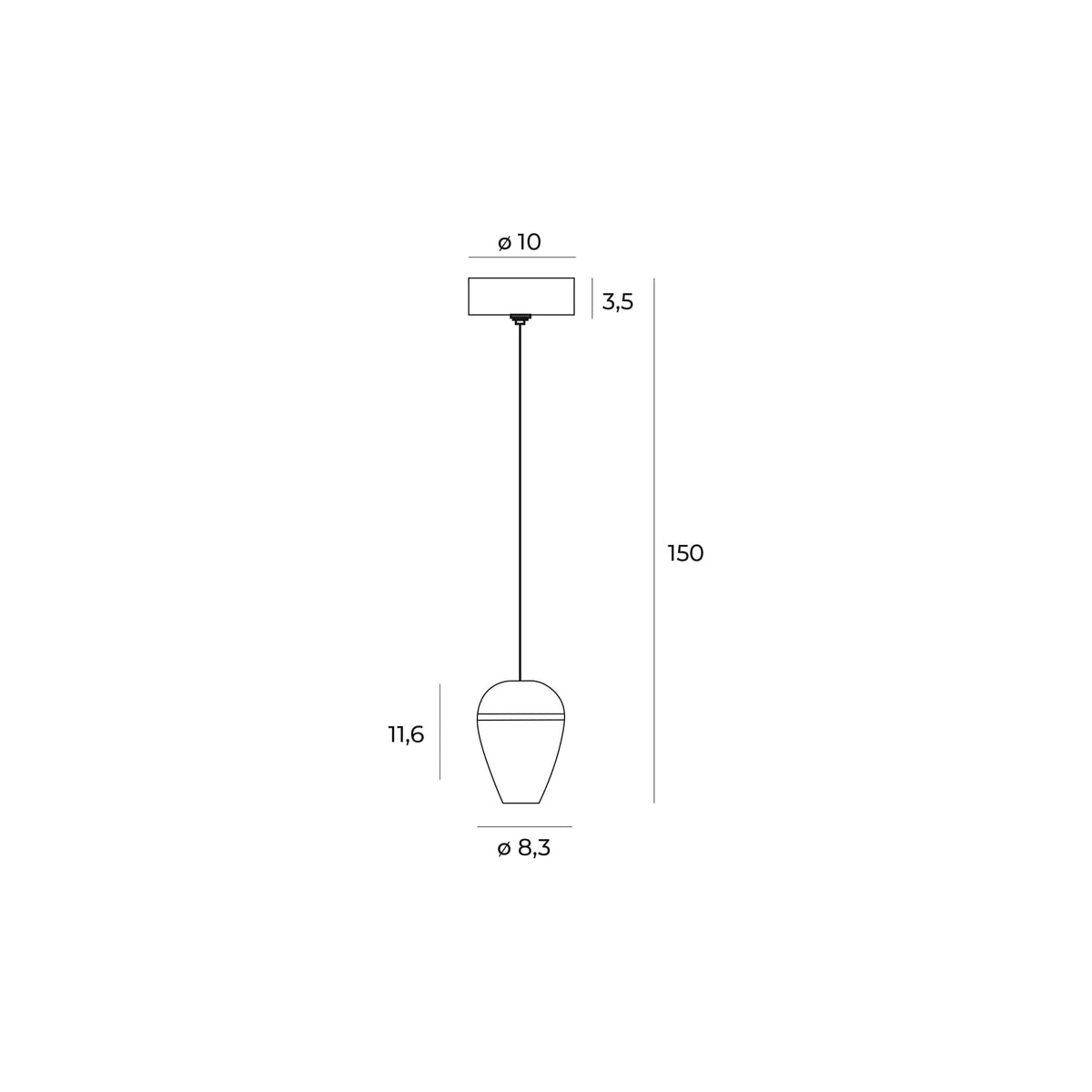 LAMPA  COMETSHINE CZARNY OD MAXLIGHT P0471
