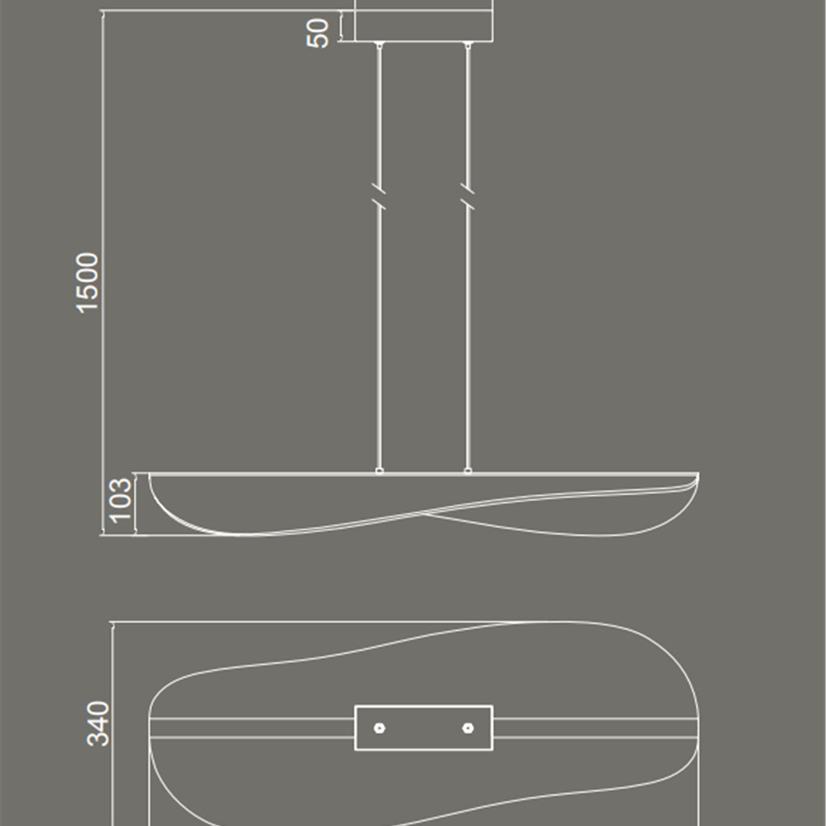 LAMPA WISZĄCA  OD MANTRA 7765