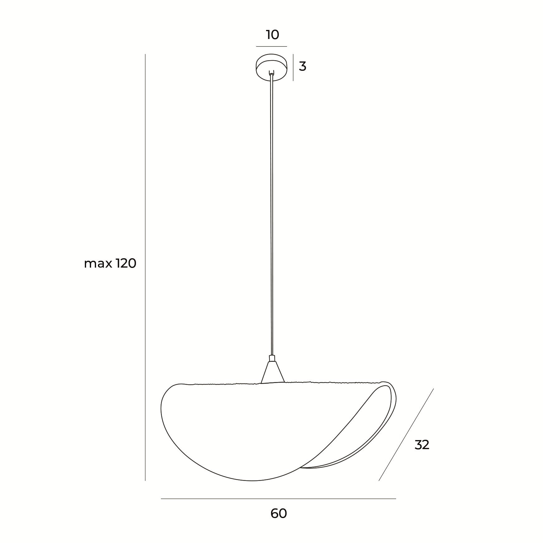 LAMPA  KOSHI CZARNY OD MAXLIGHT P0498
