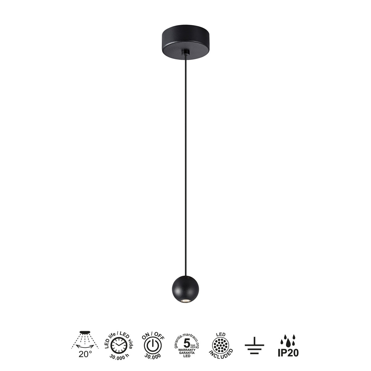 LAMPA WISZĄCA GRUISSAN OD MANTRA 8469