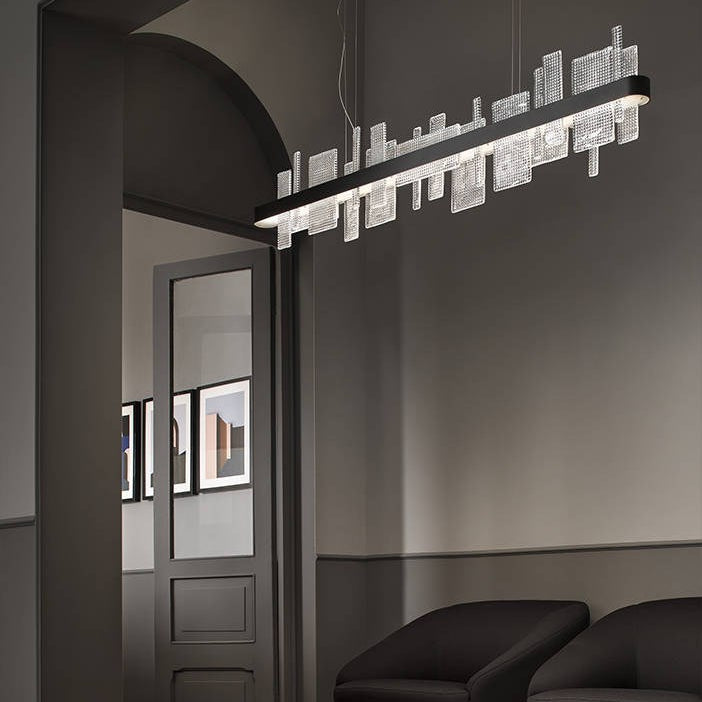 LAMPA WISZĄCA RIBBON CZARNY od MASIERO