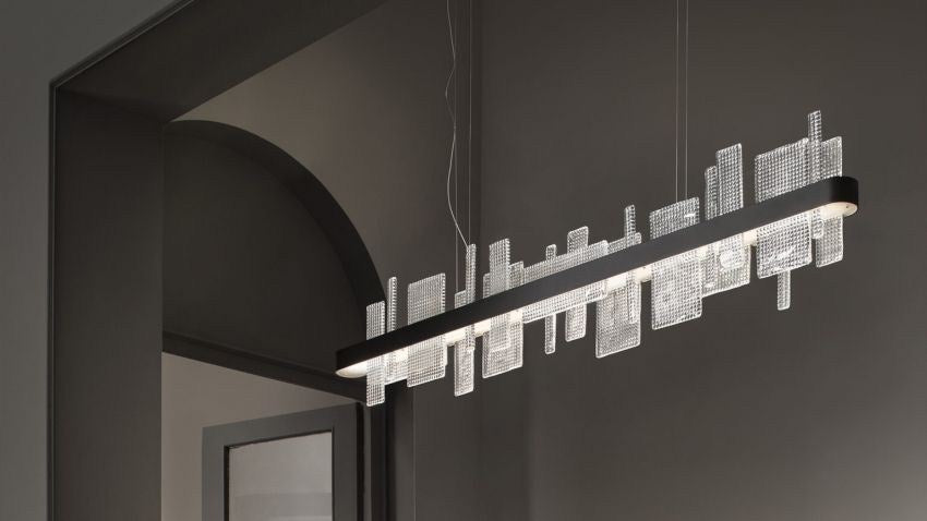 LAMPA WISZĄCA RIBBON CZARNY od MASIERO