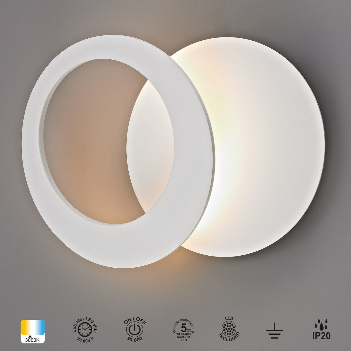 LAMPA ŚCIENNA TORONTO OD MANTRA 8463