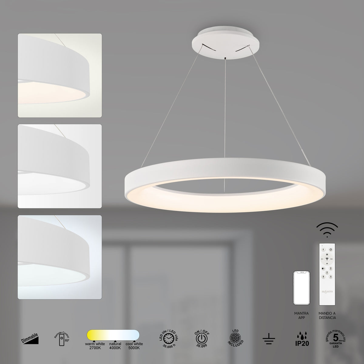 LAMPA WISZĄCA NISEKO II OD MANTRA 8570