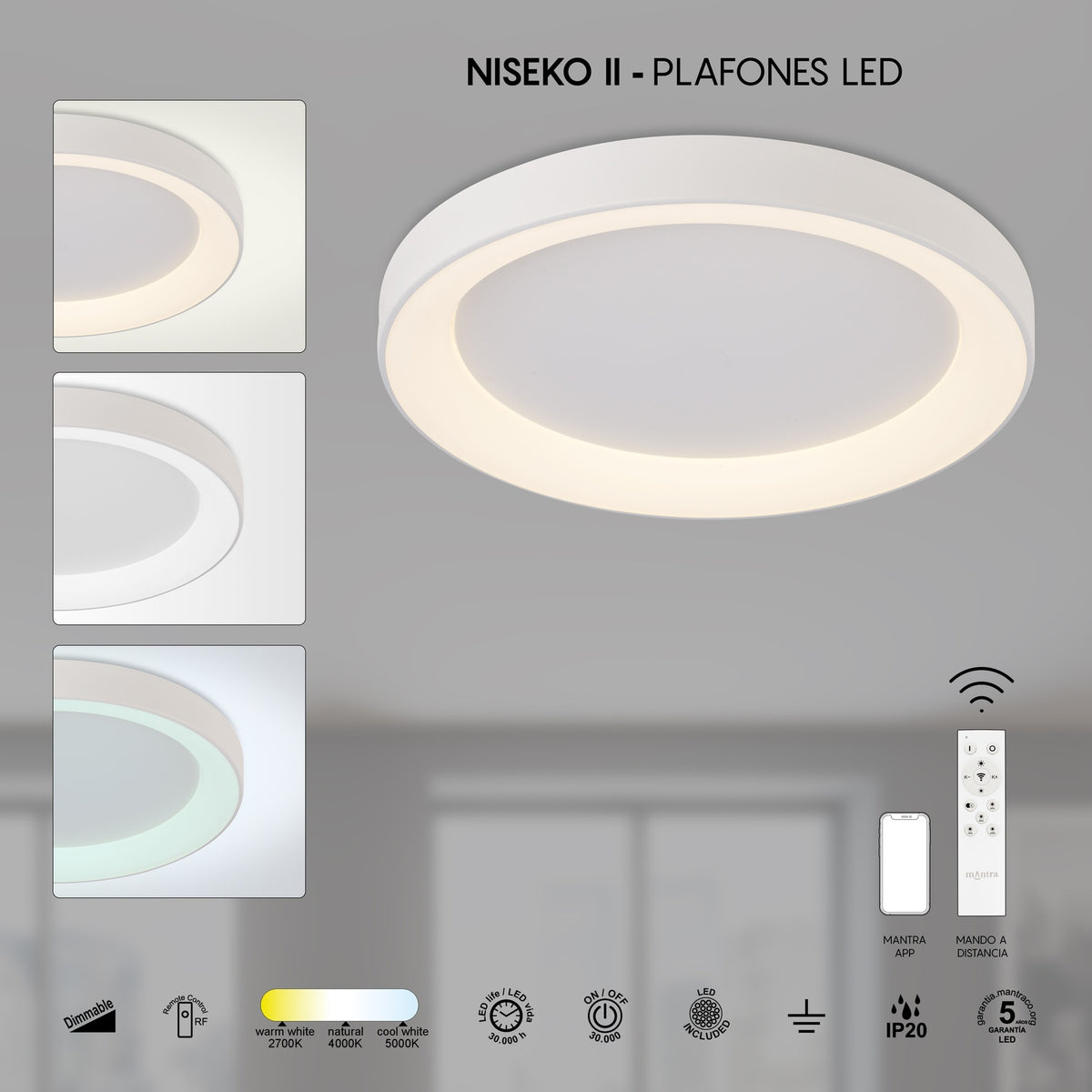 LAMPA SUFITOWA NISEKO II OD MANTRA 8577