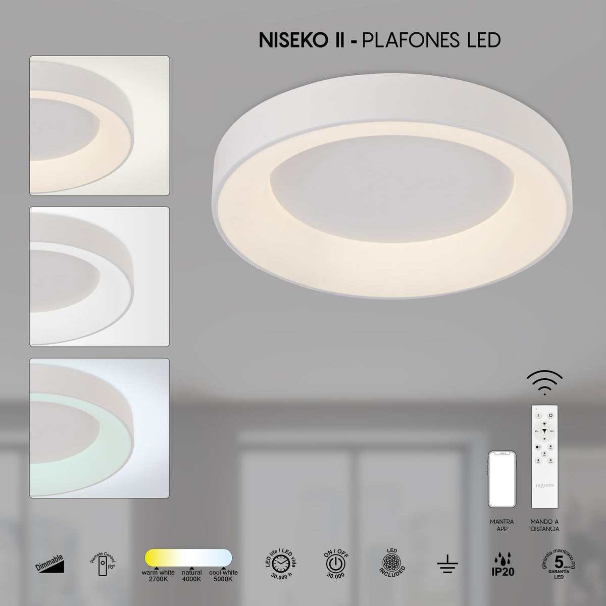 LAMPA SUFITOWA NISEKO II OD MANTRA 8578