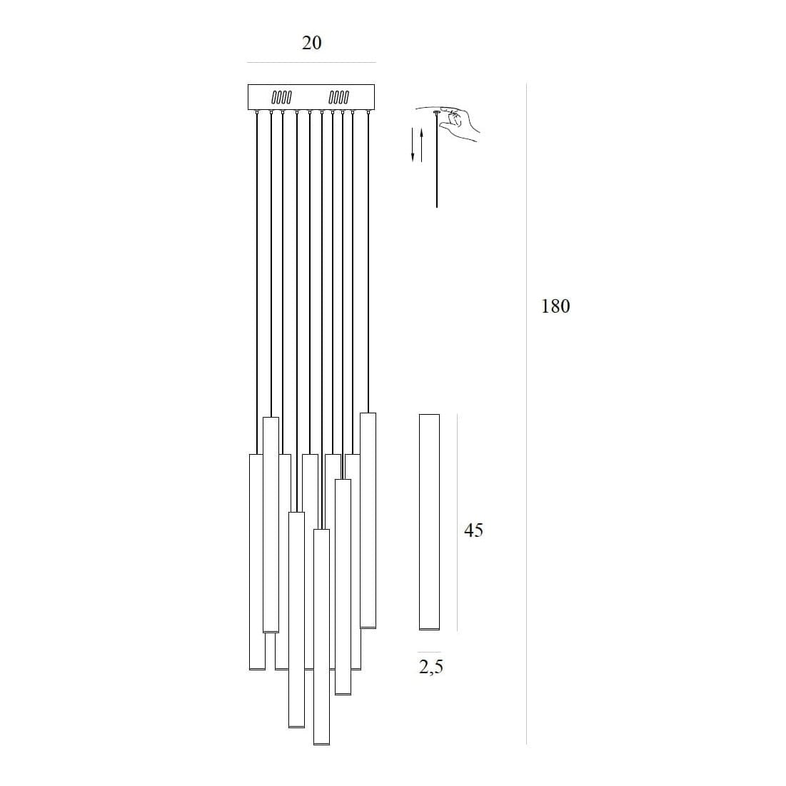 LAMPA  ORGANIC ZŁOTY OD MAXLIGHT P0524D