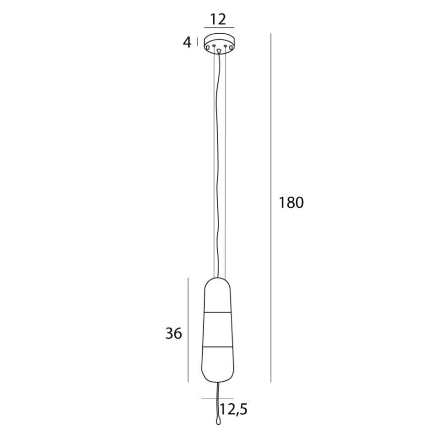 LAMPA  MAURI CZARNY OD MAXLIGHT P0589