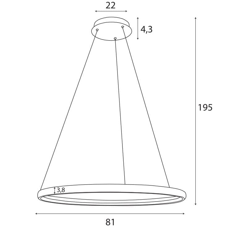 LAMPA  QLED CZARNY OD MAXLIGHT P0557