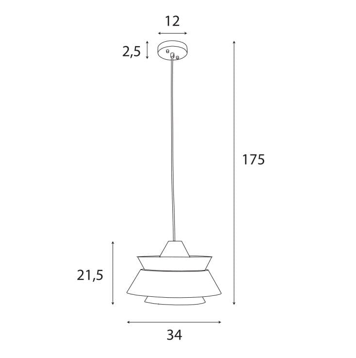 LAMPA  KIOTO BRĄZOWY OD MAXLIGHT P0549
