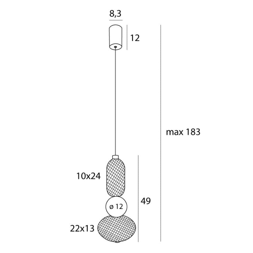LAMPA  BORA CZARNY OD MAXLIGHT P0591